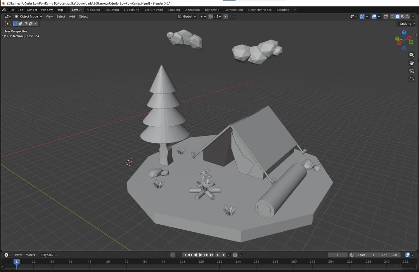 Low Poly Ev Modellemesi